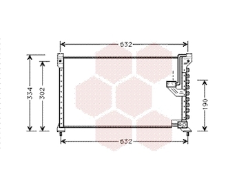 Kondenzátor, klimatizace VAN WEZEL 25005085