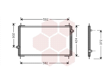Kondenzátor, klimatizace VAN WEZEL 25005112