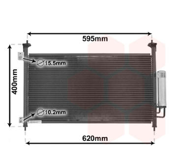 Kondenzátor, klimatizace VAN WEZEL 25005213