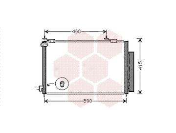 Kondenzátor, klimatizace VAN WEZEL 25005242