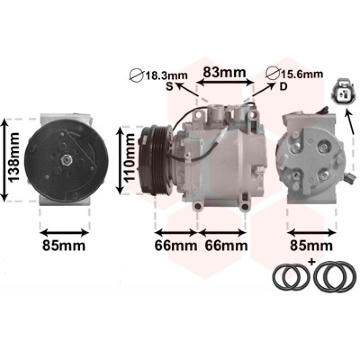 Kompresor, klimatizace VAN WEZEL 2500K260