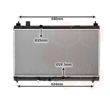 Chladič, chlazení motoru VAN WEZEL 25012707