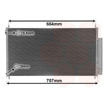 Kondenzátor, klimatizace VAN WEZEL 25015703
