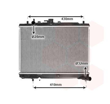 Chladič, chlazení motoru VAN WEZEL 27002070