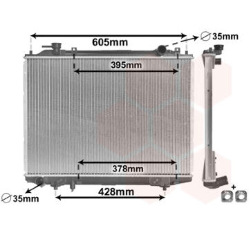 Chladič, chlazení motoru VAN WEZEL 27002171