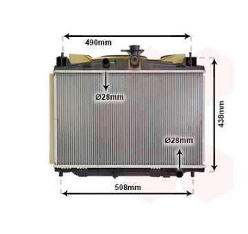 Chladič, chlazení motoru VAN WEZEL 27002213
