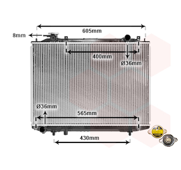 Chladič, chlazení motoru VAN WEZEL 27002235