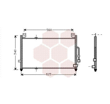 Kondenzátor, klimatizace VAN WEZEL 27005104