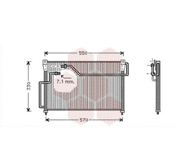 Kondenzátor, klimatizace VAN WEZEL 27005107