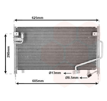 Kondenzátor, klimatizace VAN WEZEL 27005120