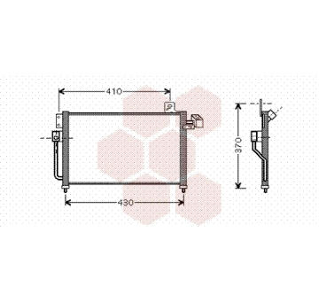 Kondenzátor, klimatizace VAN WEZEL 27005195