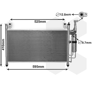 Kondenzátor, klimatizace VAN WEZEL 27005236
