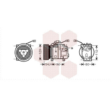 Kompresor, klimatizace VAN WEZEL 2700K233