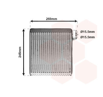 Výparník, klimatizace VAN WEZEL 2700V216