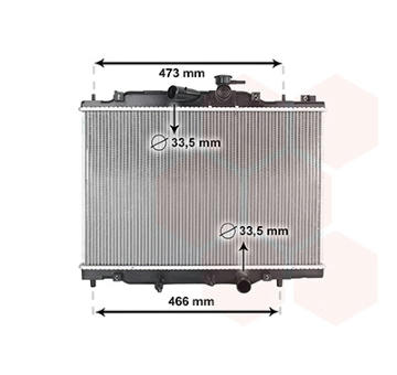 Chladič, chlazení motoru VAN WEZEL 27012706