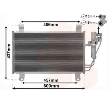 Kondenzátor, klimatizace VAN WEZEL 27015701