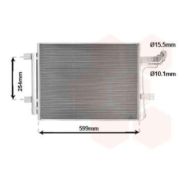 Kondenzátor, klimatizace VAN WEZEL 27015713