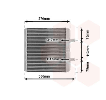 Výměník tepla, vnitřní vytápění VAN WEZEL 28006048