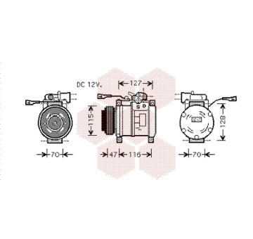 Kompresor, klimatizace VAN WEZEL 2800K076