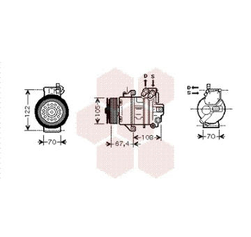 Kompresor, klimatizace VAN WEZEL 2900K009