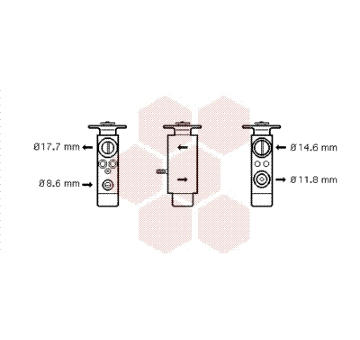 Expanzní ventil, klimatizace VAN WEZEL 30001098