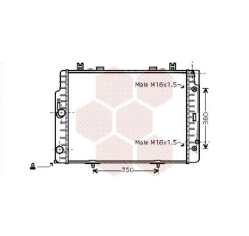 Chladič, chlazení motoru VAN WEZEL 30002132