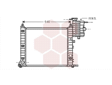 Chladič, chlazení motoru VAN WEZEL 30002349