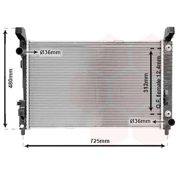 Chladič, chlazení motoru VAN WEZEL 30002364