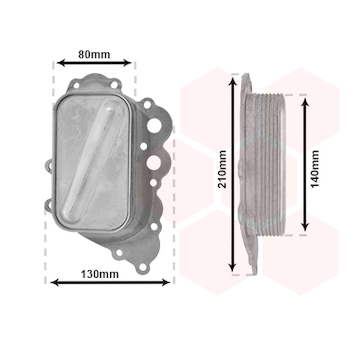 Olejový chladič, motorový olej VAN WEZEL 30003713