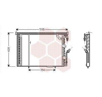 Kondenzátor, klimatizace VAN WEZEL 30005195