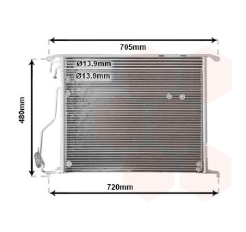 Kondenzátor, klimatizace VAN WEZEL 30005280