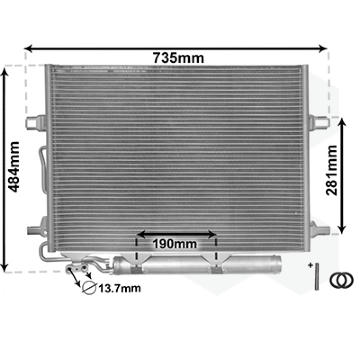 Kondenzátor, klimatizace VAN WEZEL 30005307