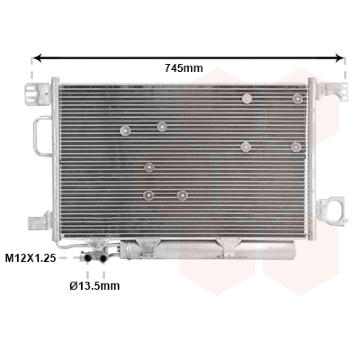 Kondenzátor, klimatizace VAN WEZEL 30005361