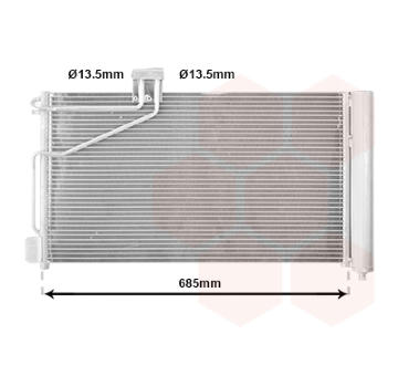 Kondenzátor, klimatizace VAN WEZEL 30005493