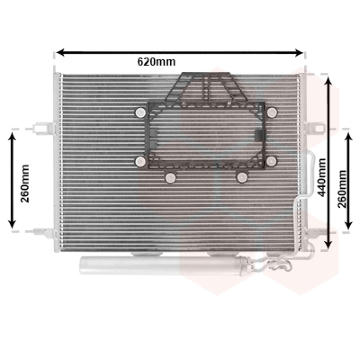 Kondenzátor, klimatizace VAN WEZEL 30005562