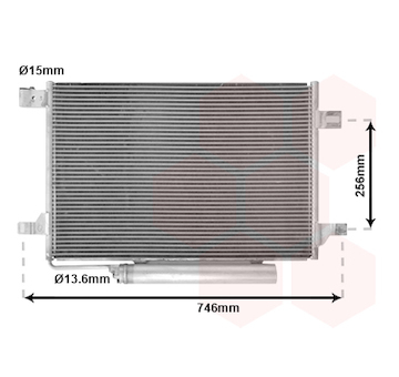 Kondenzátor, klimatizace VAN WEZEL 30005572