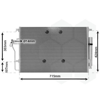 Kondenzátor, klimatizace VAN WEZEL 30005724
