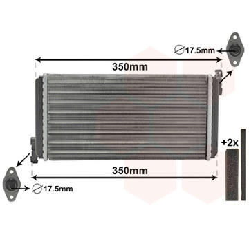 Výměník tepla, vnitřní vytápění VAN WEZEL 30006109