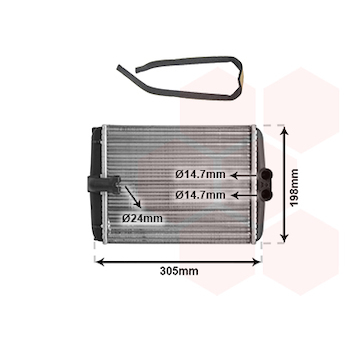 Výměník tepla, vnitřní vytápění VAN WEZEL 30006250
