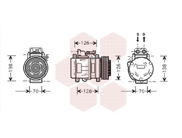 Kompresor, klimatizace VAN WEZEL 3000K084