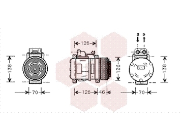 Kompresor, klimatizace VAN WEZEL 3000K097