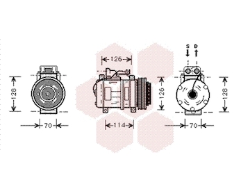Kompresor, klimatizace VAN WEZEL 3000K274