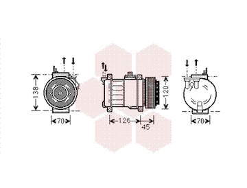Kompresor, klimatizace VAN WEZEL 3000K276
