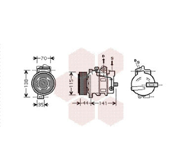 Kompresor, klimatizace VAN WEZEL 3000K401