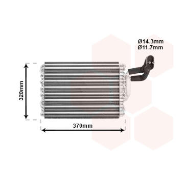 Výparník, klimatizace VAN WEZEL 3000V002