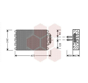 Výparník, klimatizace VAN WEZEL 3000V008