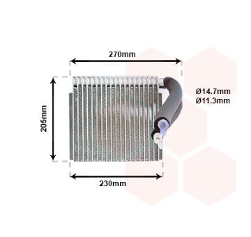 Výparník, klimatizace VAN WEZEL 3000V051