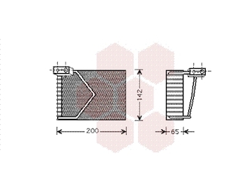 Výparník, klimatizace VAN WEZEL 3000V328