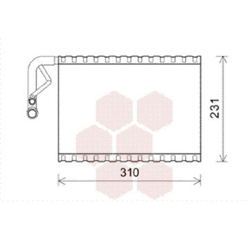 Výparník, klimatizace VAN WEZEL 3000V544
