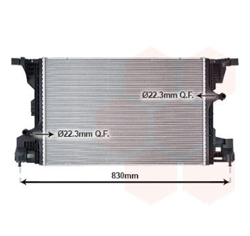 Chladič, chlazení motoru VAN WEZEL 30012715